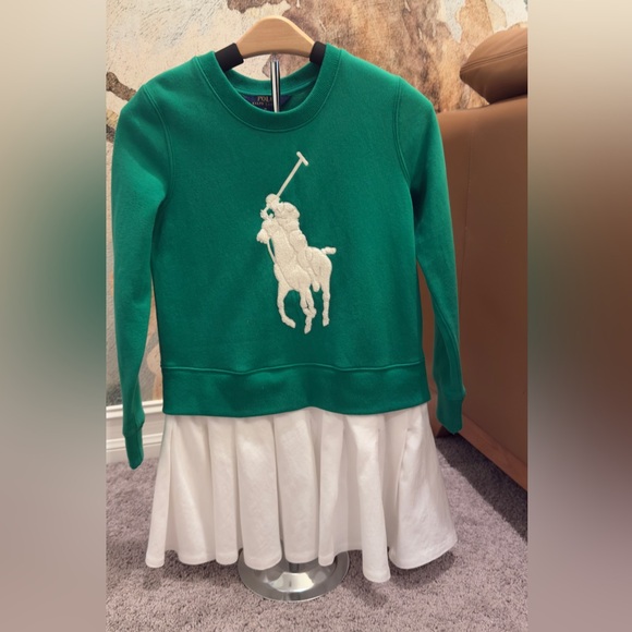 Polo Ralph Lauren Big Pony Crewneck Sweatshirt – Green (Youth M 8–10) - Picture 5 of 5